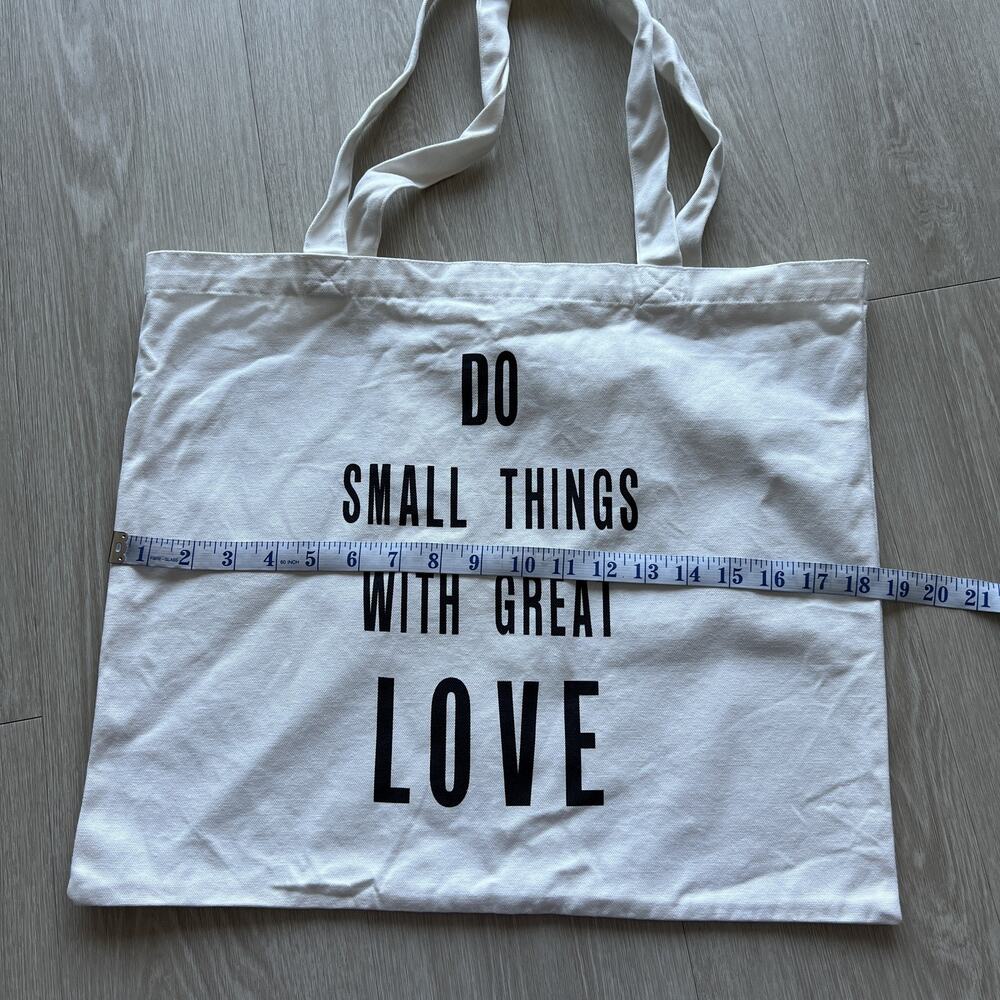 The White Company Tote Bag Large Do Small Things With Great Love Quote Shopper - Picture 3 of 11